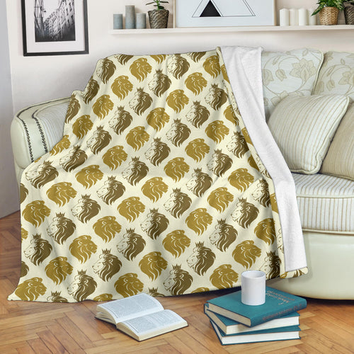 Lion Pattern Print Design 02 Premium Blanket