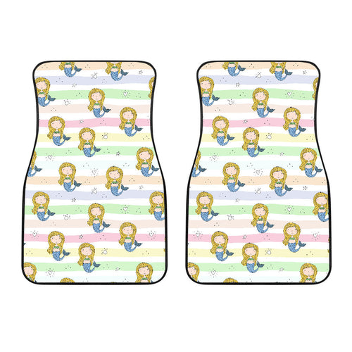 Cute Hand Drawn Mermaid Front Car Mats