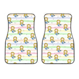 Cute Hand Drawn Mermaid Front Car Mats