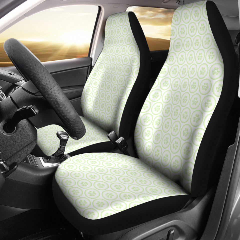 Cucumber Pattern Background Universal Fit Car Seat Covers