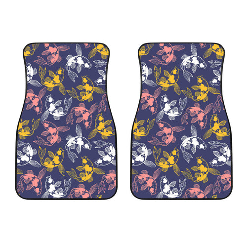 Koi Fish Carp Fish Pattern Front Car Mats