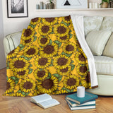 Sunflower Pattern Premium Blanket
