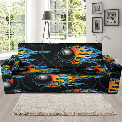 Bowling Balls Flame Pattern Sofa Slipcover