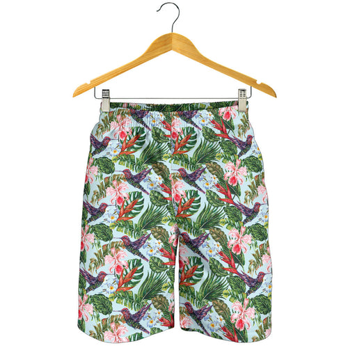 Hummingbird Pattern Print Design 05 Men Shorts