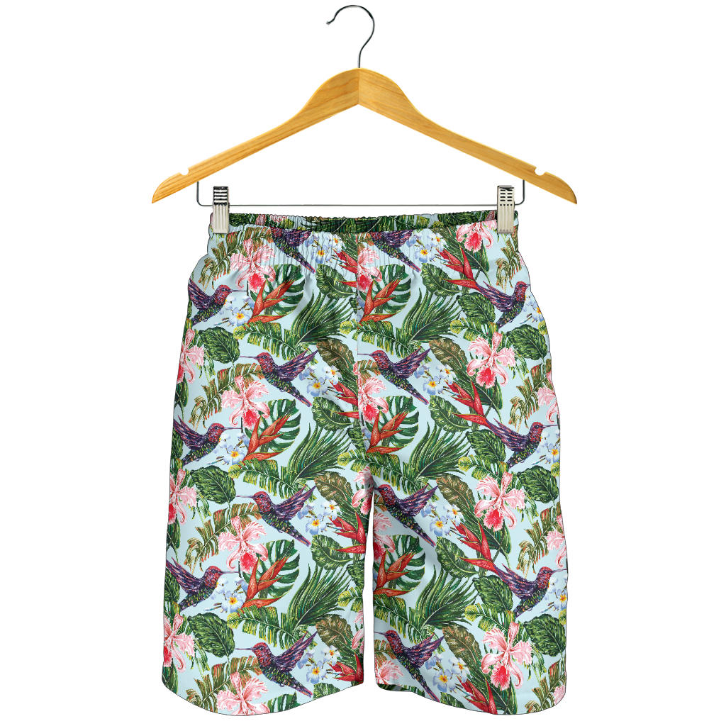 Hummingbird Pattern Print Design 05 Men Shorts
