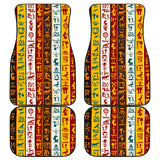 Egypt Hieroglyphics Pattern Print Design 01 Front and Back Car Mats