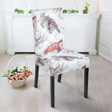 Watercolor Sea Turtle Jellyfish Pattern Dining Chair Slipcover