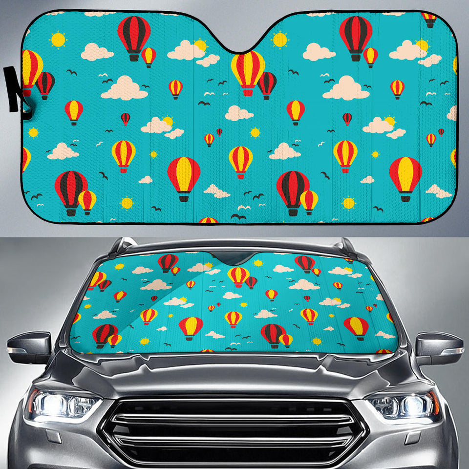 Hot Air Balloon Sky Pattern Car Sun Shade