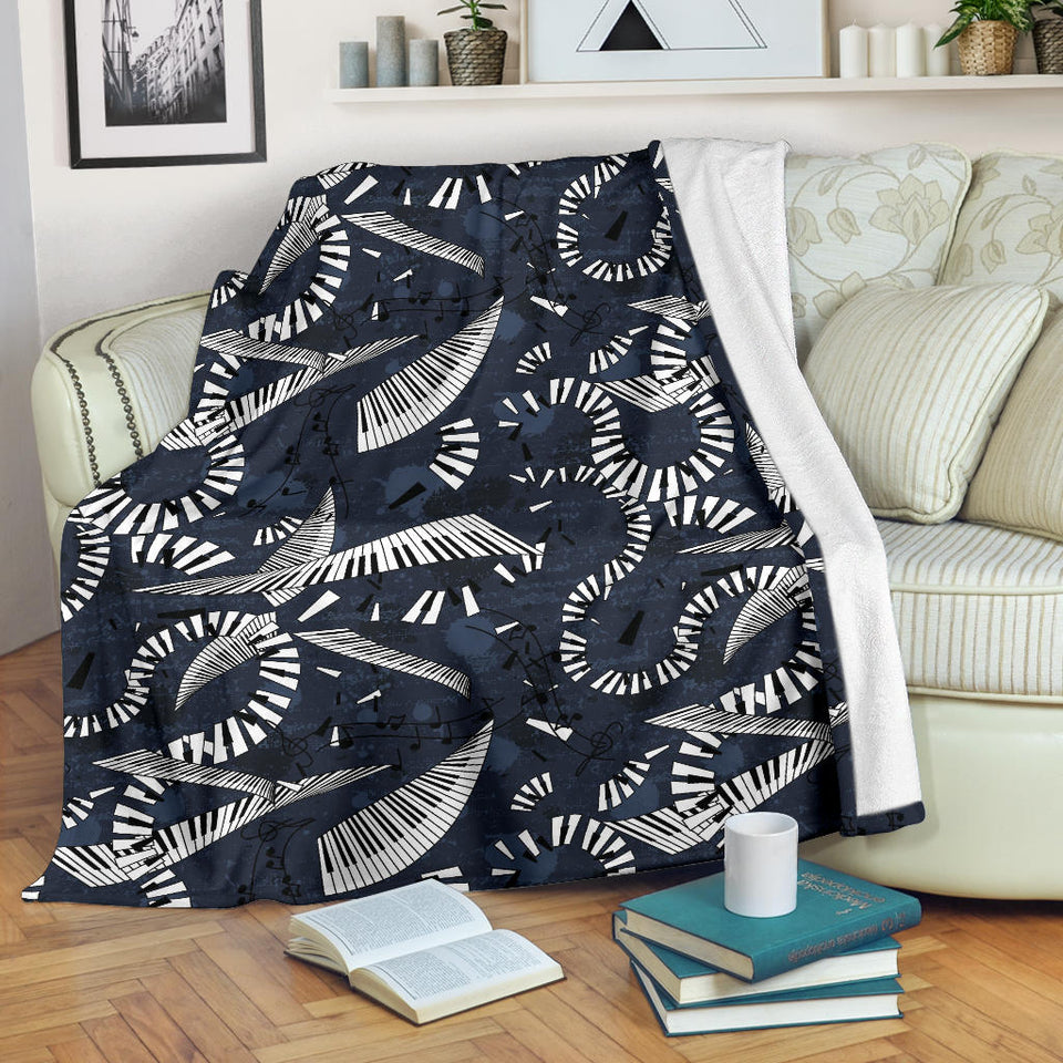 Piano Pattern Print Design 02 Premium Blanket