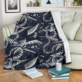 Piano Pattern Print Design 02 Premium Blanket