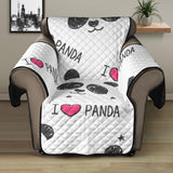 Hand Drawn faces of pandas pattern Recliner Cover Protector