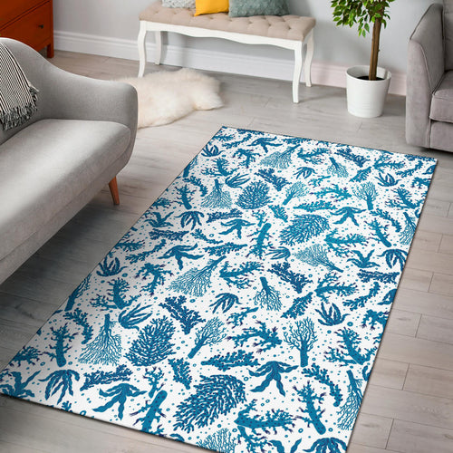 Coral Reef Pattern Print Design 01 Area Rug