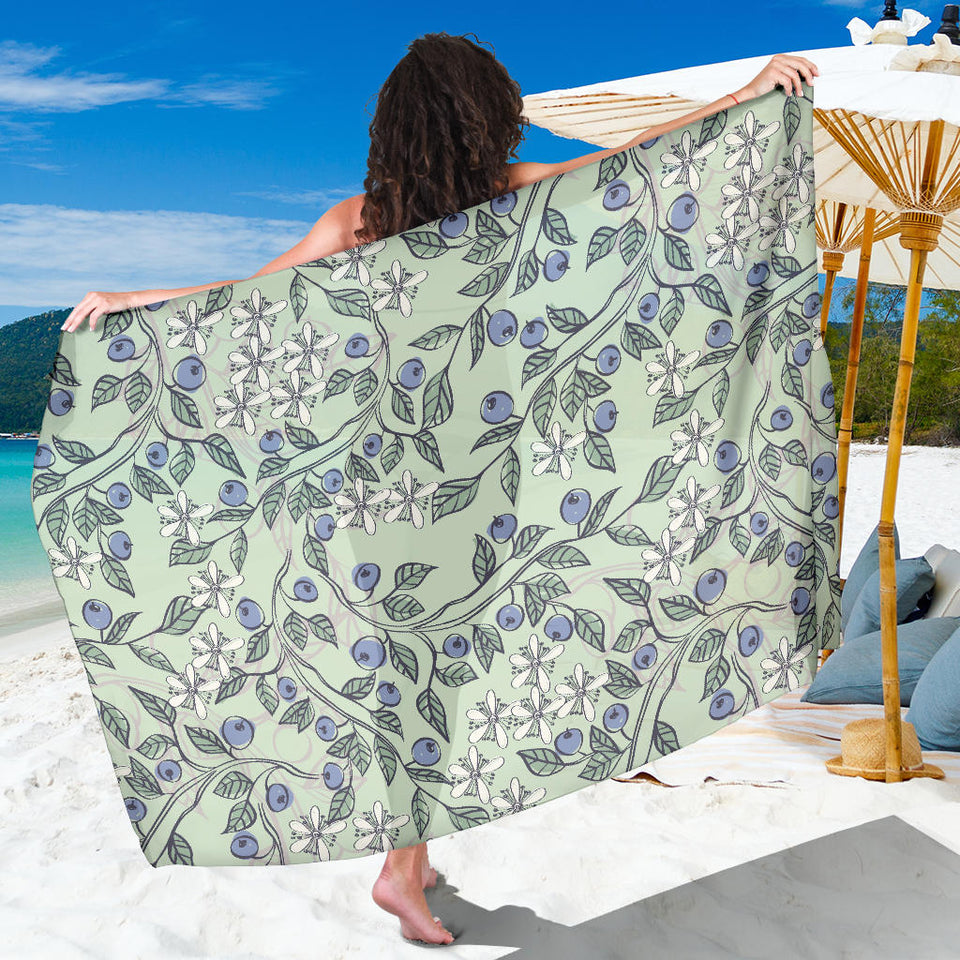 Hand Drawn Blueberry Pattern Sarong