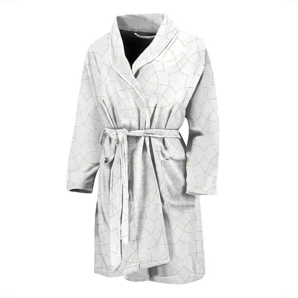 Arabic White Pattern Men'S Bathrobe