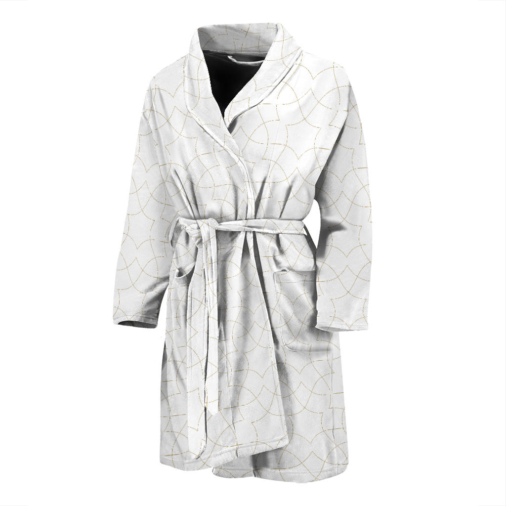 Arabic White Pattern Men'S Bathrobe