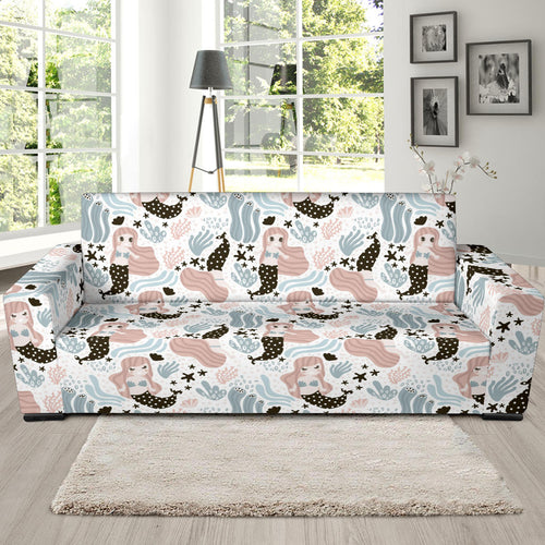 Cute Mermaid Pattern Sofa Slipcover