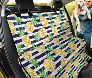 Pineapples Pattern Striped Background Dog Car Seat Covers