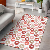 Lips Pattern Print Design 04 Area Rug
