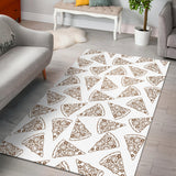 Hand Drawn Pizza Pattern Area Rug