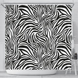 Zebra Skin Pattern Shower Curtain Fulfilled In US