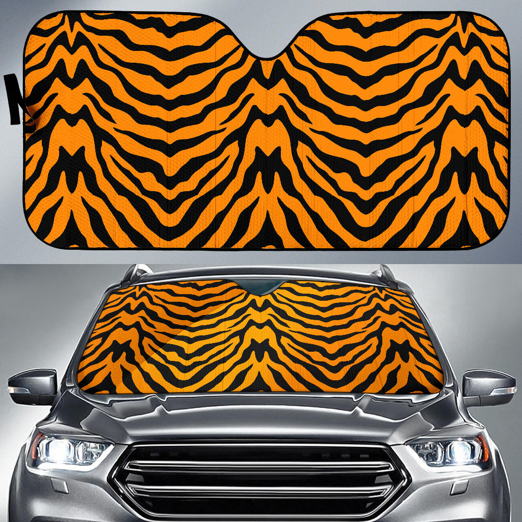 Bengal Tigers Skin Print Pattern Car Sun Shade