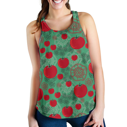Tomato design pattern Women Racerback Tank Top