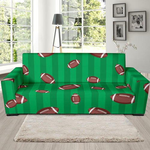 American Football Ball Field Background Sofa Slipcover