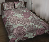 Spider web cobweb design color pattern Quilt Bed Set