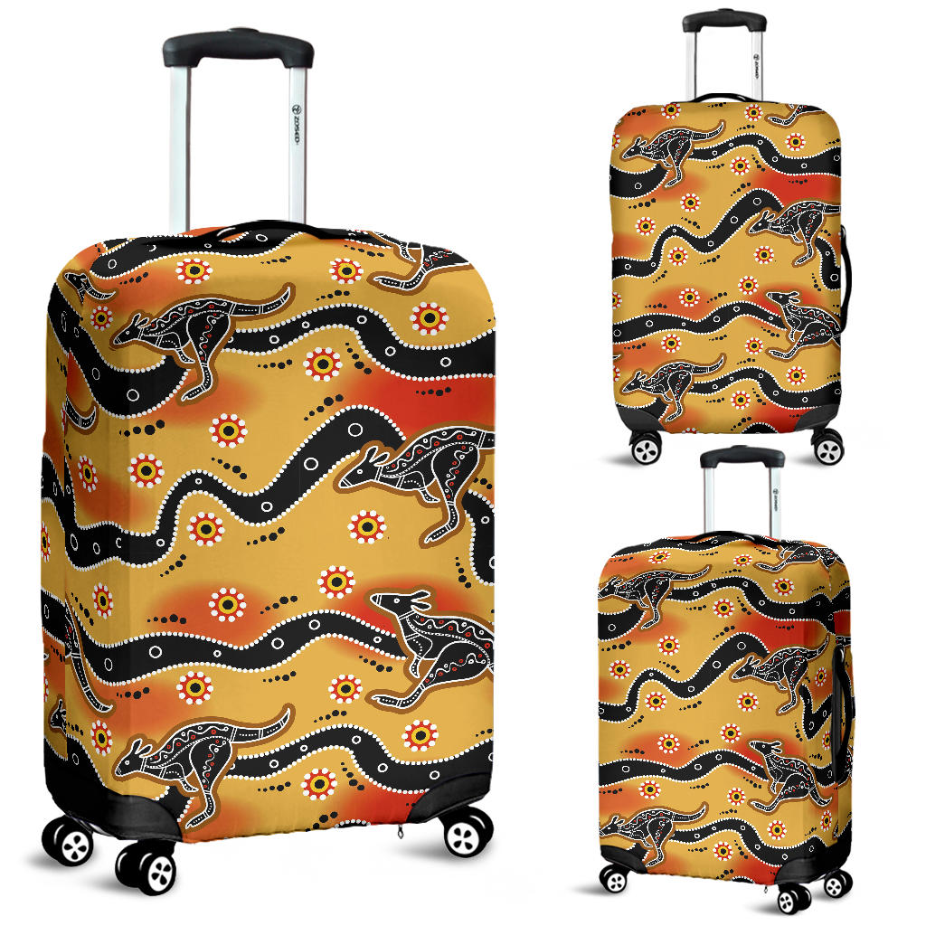 Kangaroo Australian Aboriginal Art Pattern Luggage Covers