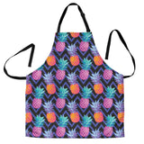 Pineapples Pattern Zigzag Background Adjustable Apron