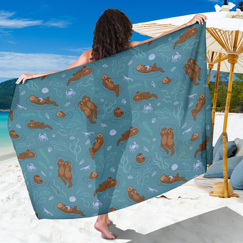 Sea Otters Pattern Sarong