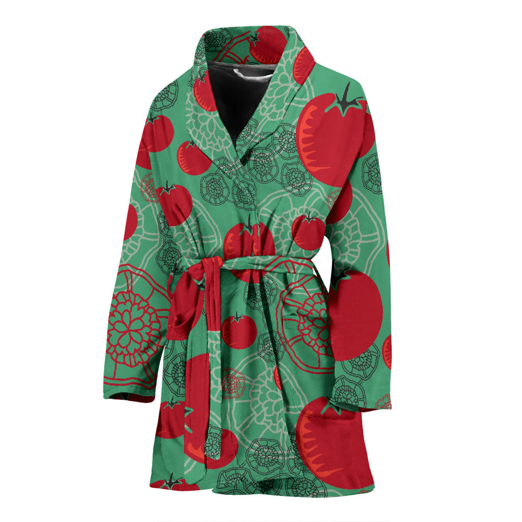 Tomato Design Pattern Women'S Bathrobe