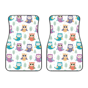 Cute Owl Pattern Front Car Mats