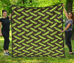 Green Peas Pattern Print Design 05 Premium Quilt