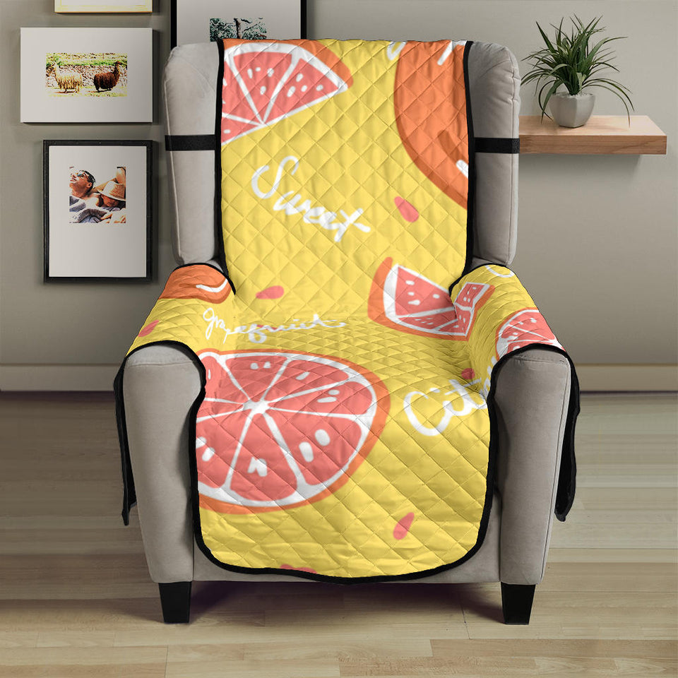 Grapefruit yellow background Chair Cover Protector