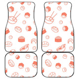 Sushi Pattern Front And Back Car Mats