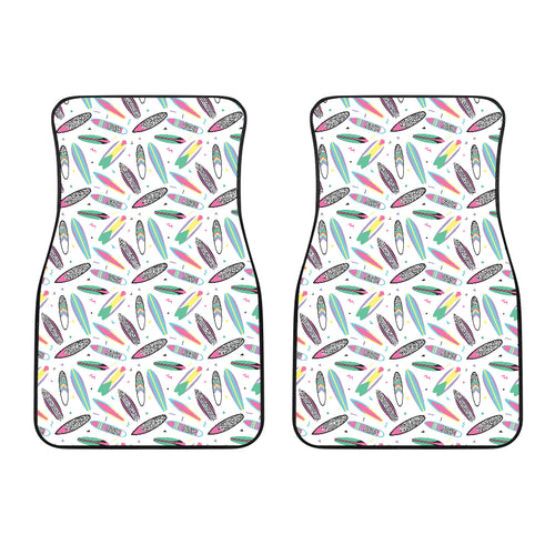 Surfboard Pattern Print Design 04 Front Car Mats