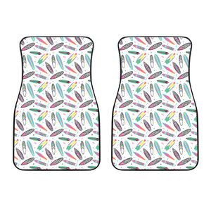 Surfboard Pattern Print Design 04 Front Car Mats