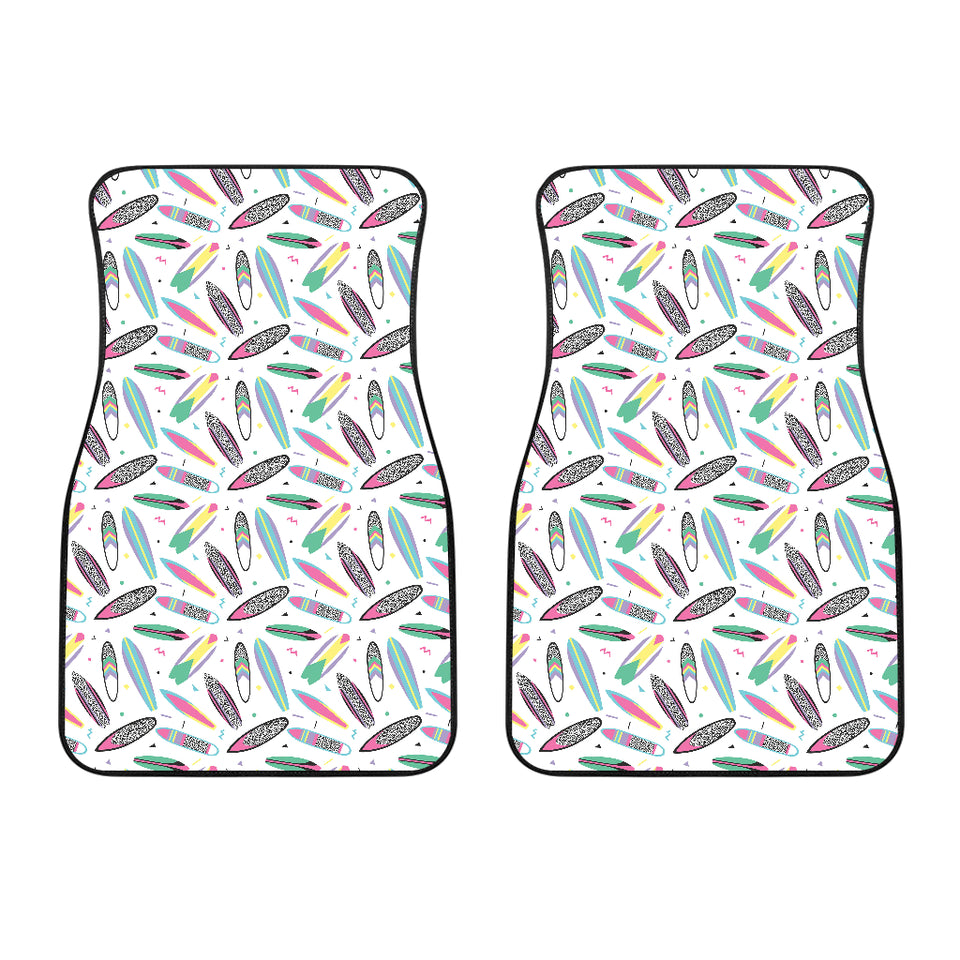 Surfboard Pattern Print Design 04 Front Car Mats