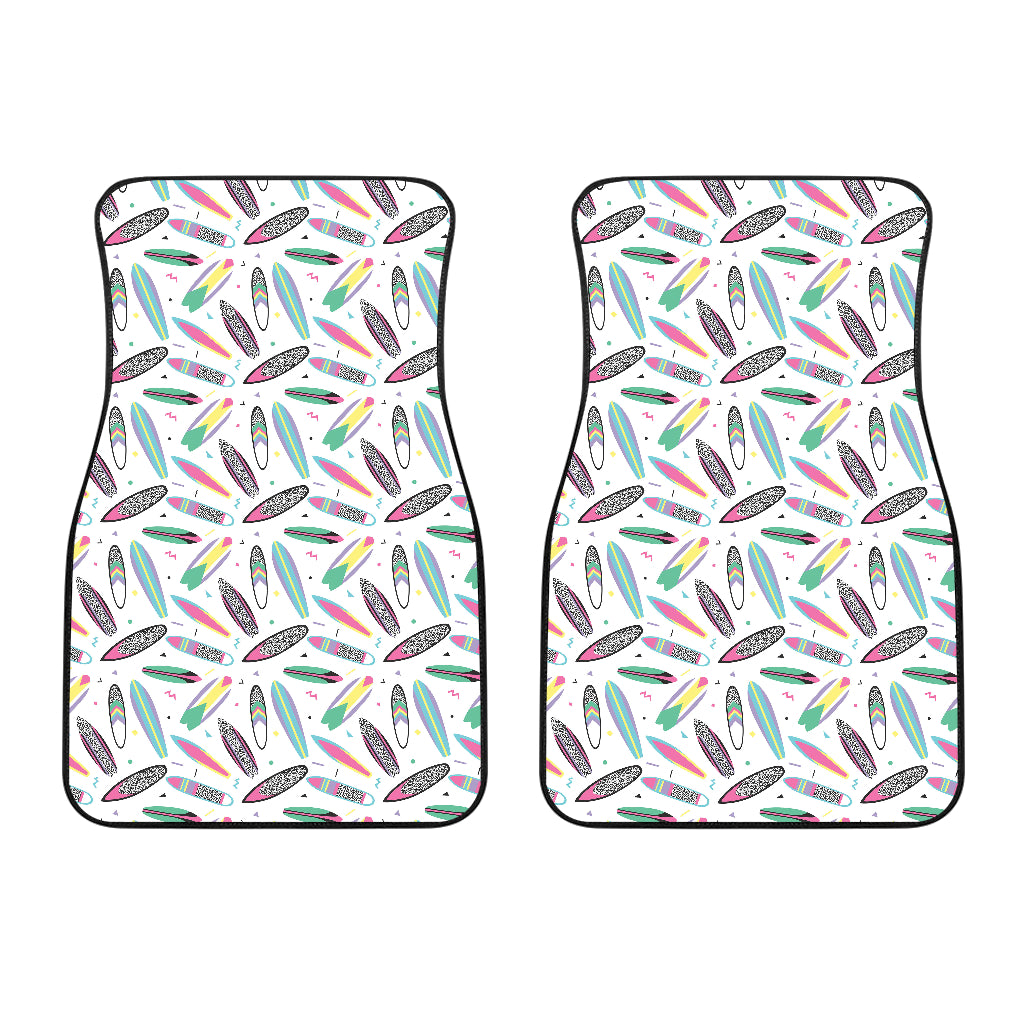 Surfboard Pattern Print Design 04 Front Car Mats