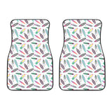 Surfboard Pattern Print Design 04 Front Car Mats