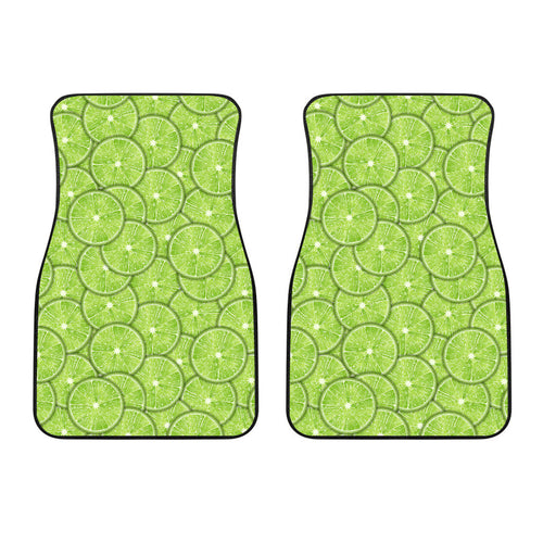 Slices Of Lime Pattern Front Car Mats