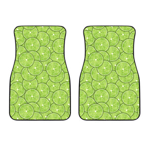 Slices Of Lime Pattern Front Car Mats
