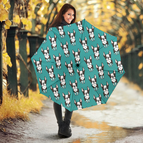 Hand Drawn Boston Terrier Dog Pattern Umbrella