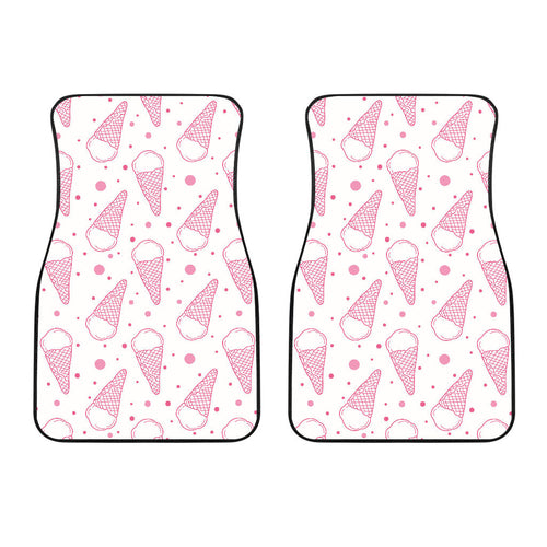 Hand Drawn Ice Cream Pattern Front Car Mats