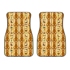 Egypt Hieroglyphics Pattern Print Design 04 Front Car Mats