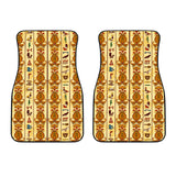 Egypt Hieroglyphics Pattern Print Design 04 Front Car Mats