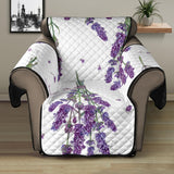lavender flower design pattern Recliner Cover Protector
