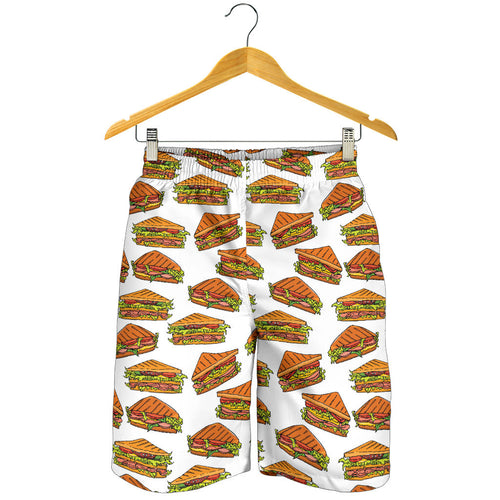 Sandwich Pattern Print Design 02 Men Shorts