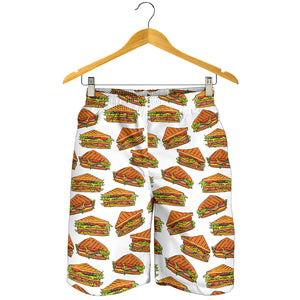 Sandwich Pattern Print Design 02 Men Shorts